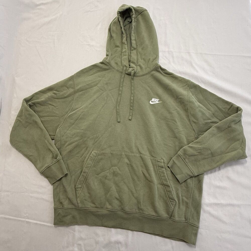 Nike Hoodie Mens Extra Large Green BV2654-386 Pullover Sweatshirt Swoosh
